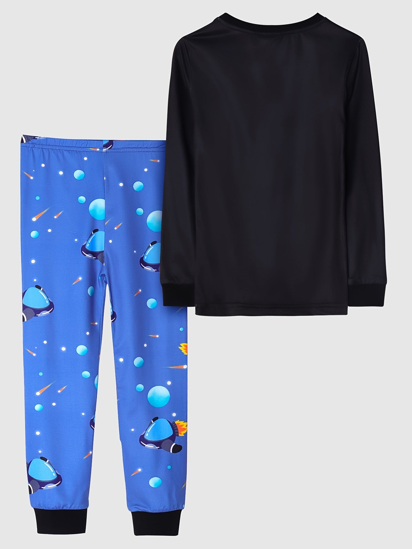 Kid's 2pcs Pajamas Astronaut Space Print Loungewear PJ Set