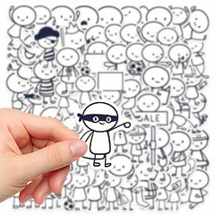66 Character Illustration Stickers for DIY Decorations