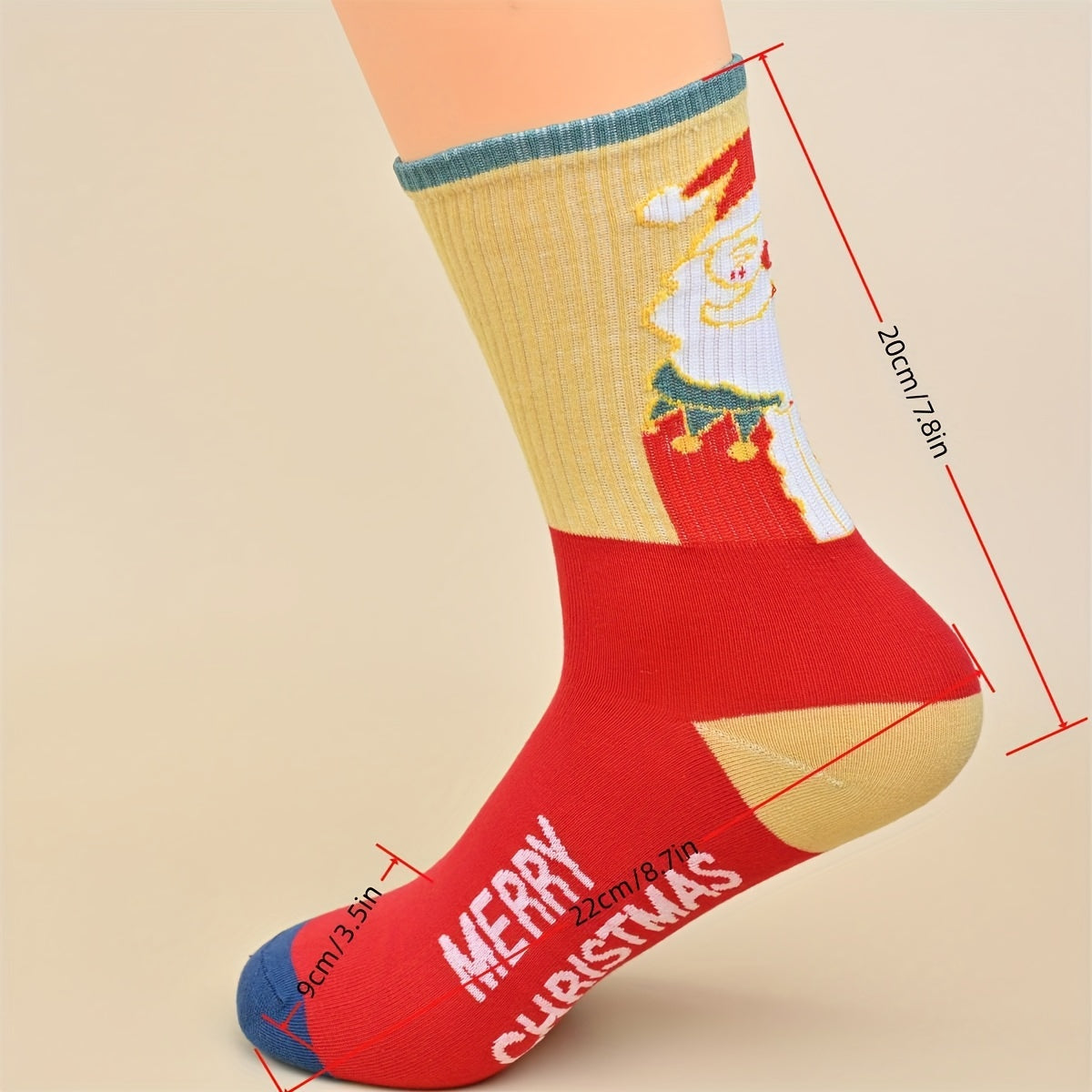 10 Pairs Christmas Print Socks Women's Mid Tube Stockings Hosiery