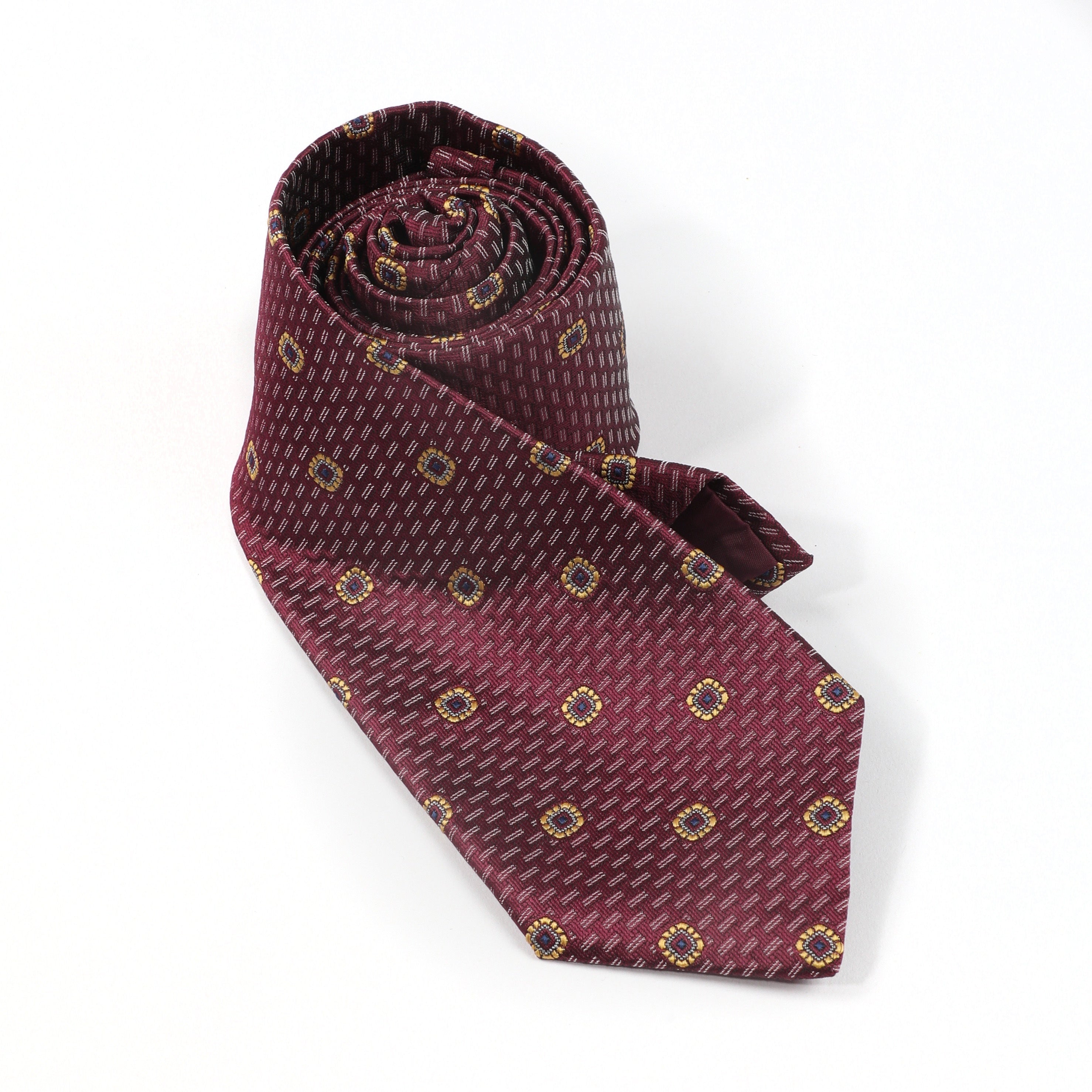 Men's Striped Flower Retro Necktie