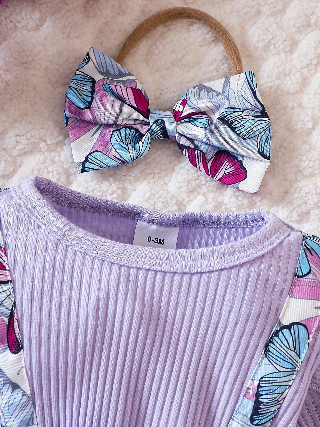 Baby Girl Butterfly Print Long Sleeve Dress
