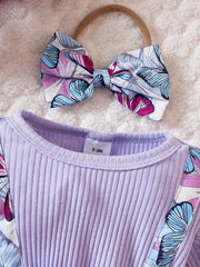 Baby Girl Butterfly Print Long Sleeve Dress