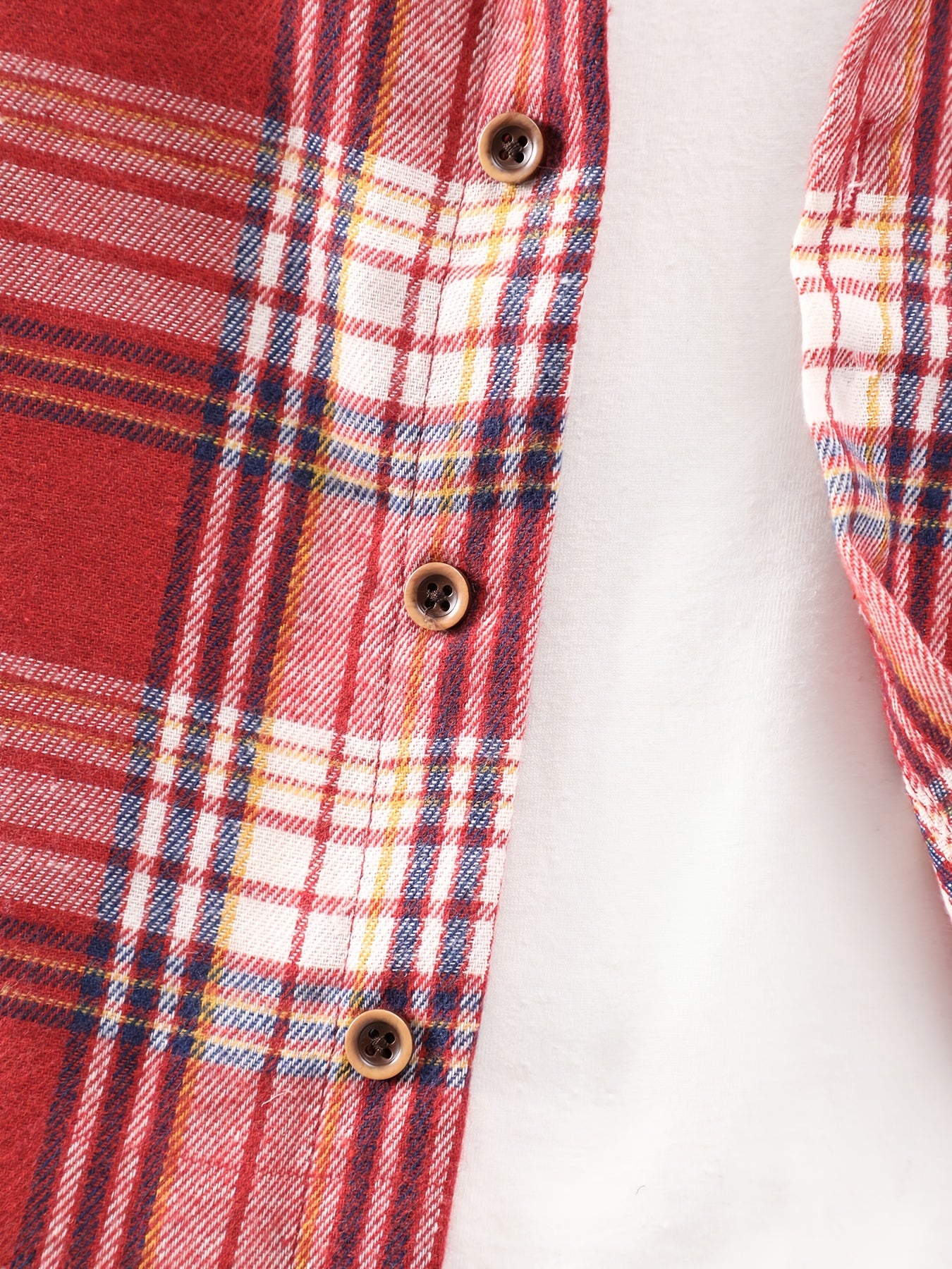 Boys Plaid Shirts Long Sleeve Lapel Tops Spring Fall Outwear Jackets