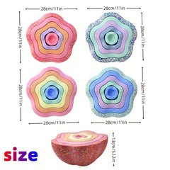 5pcs River Stone Stacking Balance Toys Multicolor Kids Motor Skills