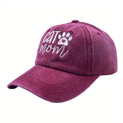 Embroidery Baseball Cap Cartoon Pet Washed Distressed Mom Dad Hats