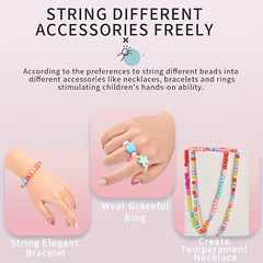 DIY Charm Bracelet Making Kit 240pcs Beads Chains Craft Girls Gift Set