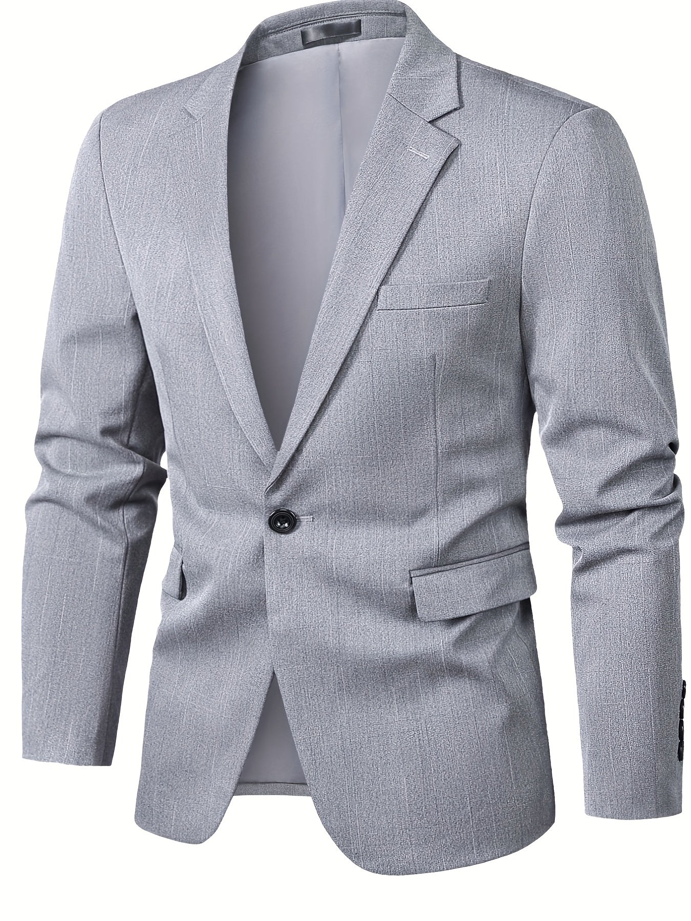 Satin Lapel Business Casual Men's Blazers