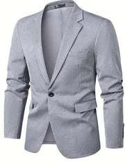 Satin Lapel Business Casual Men's Blazers
