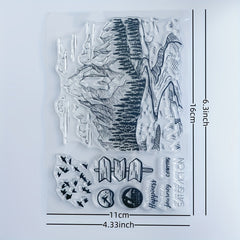 Travel Camping Hand Account Stamp Reusable Stationery Cartoon Stamp