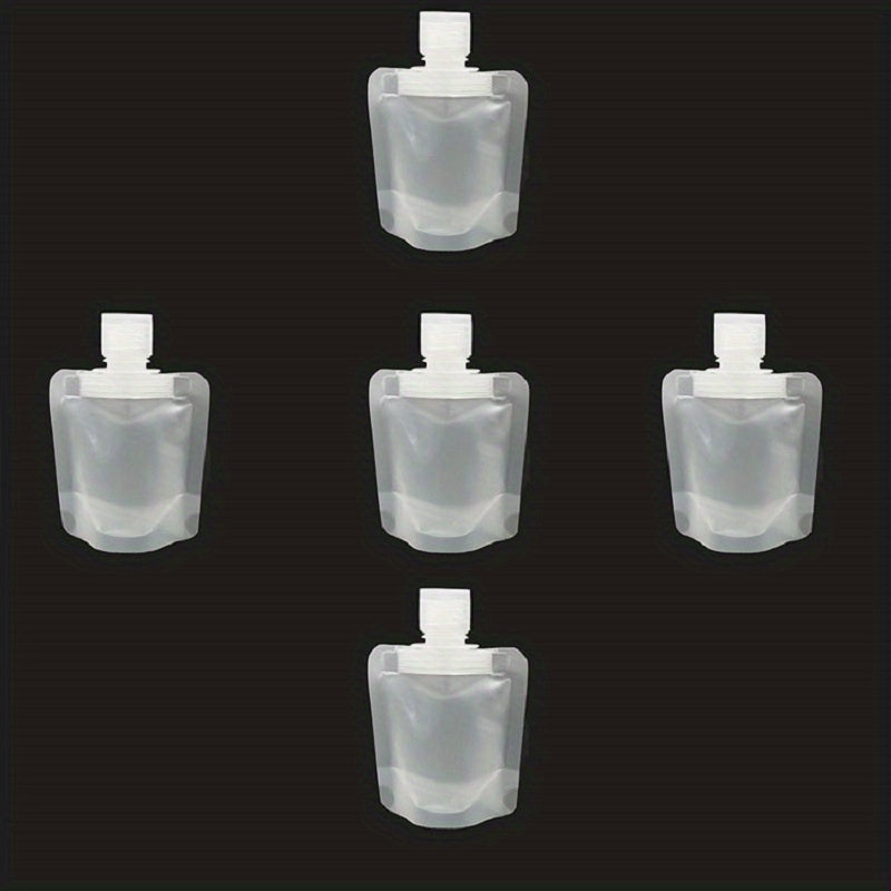 5pcs 30 50 100ml Transparent Refillable Bags Travel Set