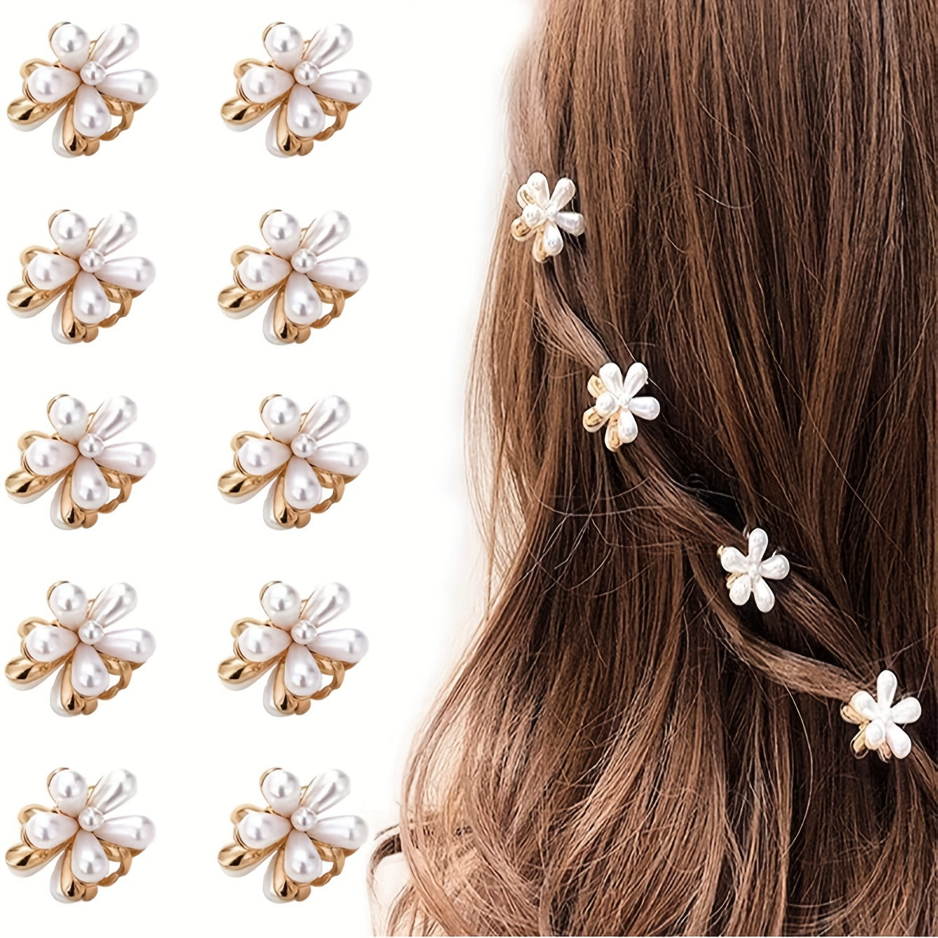 6pcs Baby Flower Clips Hair Accessory Bridesmaid Pretty Clips