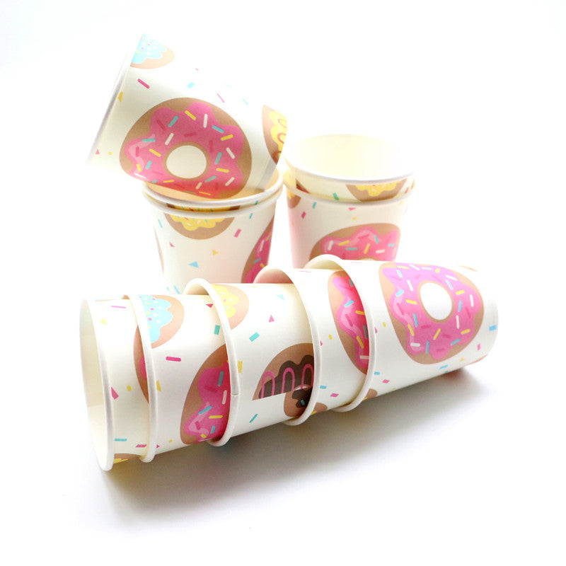 Donut Dessert Theme Party Tableware Set