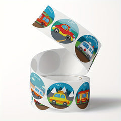 500pcs Vehicle Thank You Stickers for Kids Party Seal Labels