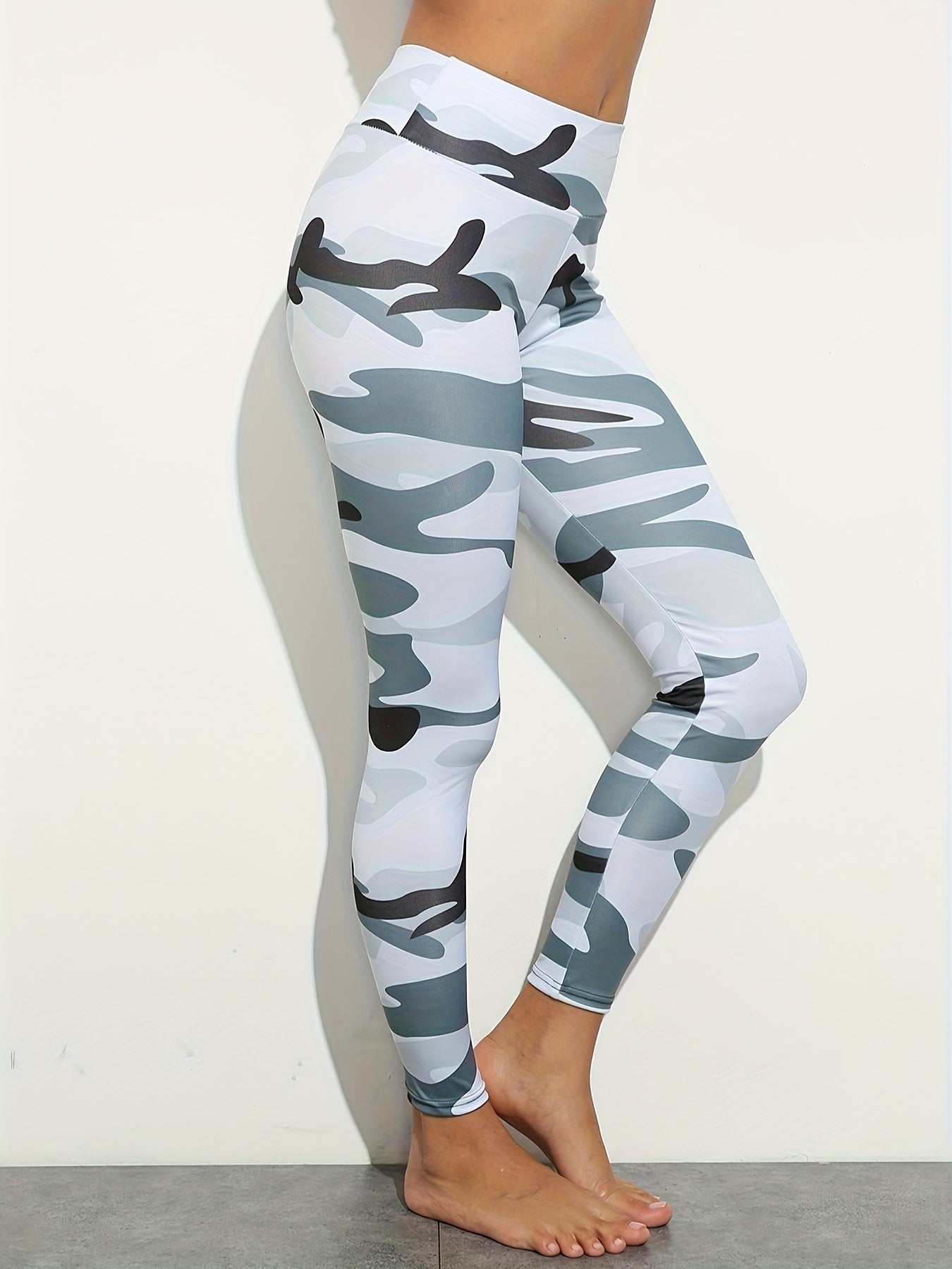 Camouflage Pattern Yoga Leggings High Stretch Fitness Pants