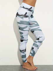 Camouflage Pattern Yoga Leggings High Stretch Fitness Pants