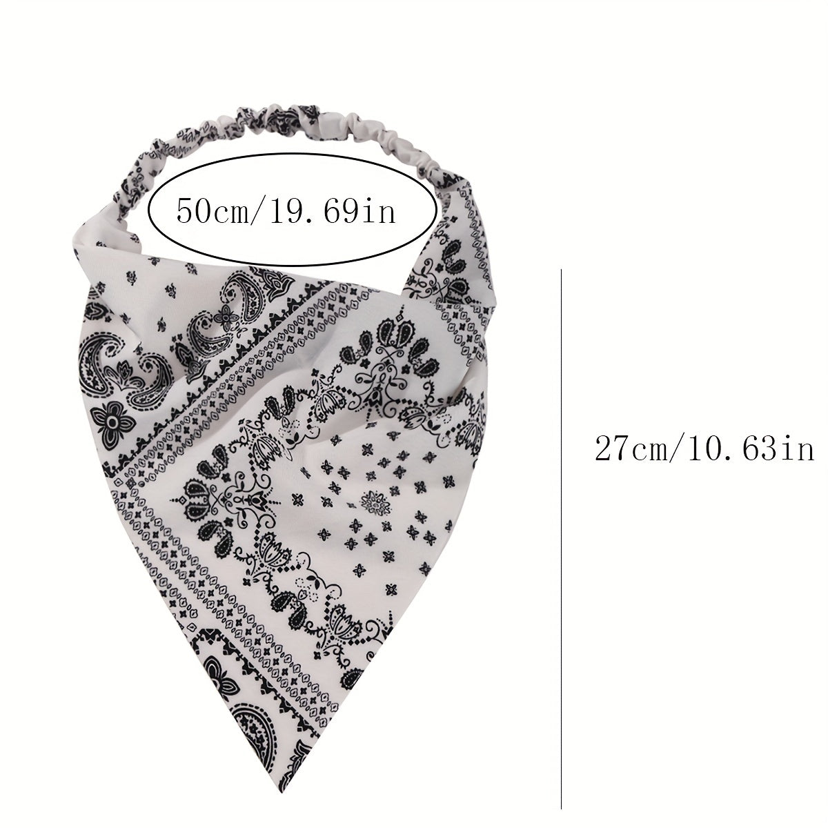 3pcs Boho Head Kerchief Paisley Bandana Elastic Hair Scarf Hair Accessories