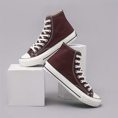 Men's High Top Canvas Shoes Lightweight Casual Sneakers