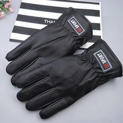 Men's Winter Velvet Gloves Ski Driving Running Cycling Gloves