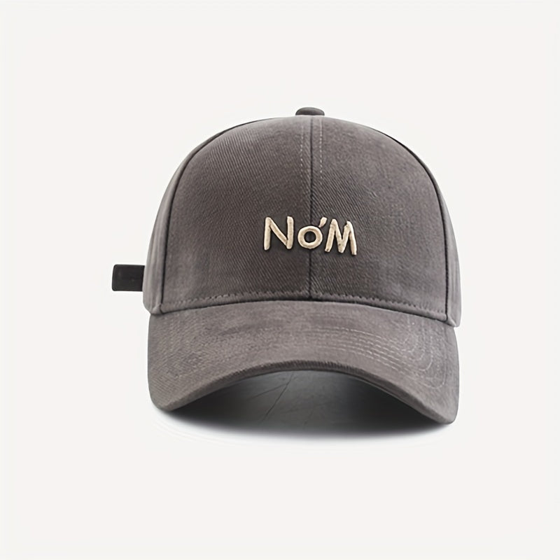 No'M Embroidery Baseball Cap Solid Couple Dad Hats Unisex Sun Hats