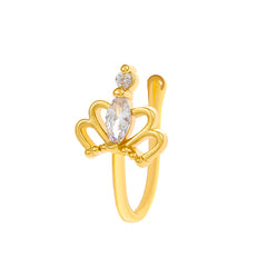 Men's Golden Nose Stud Set With Artificial Diamonds Party Gift