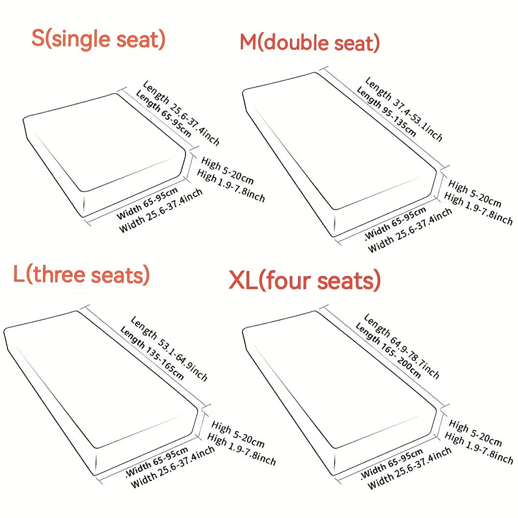 Polar Fleece Elastic Sofa Slipcover Non-slip Couch Cover