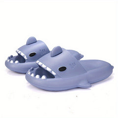 Women's Solid Cloud Shark Slides Soft Open Toe Non Slip Quick Drying Slides