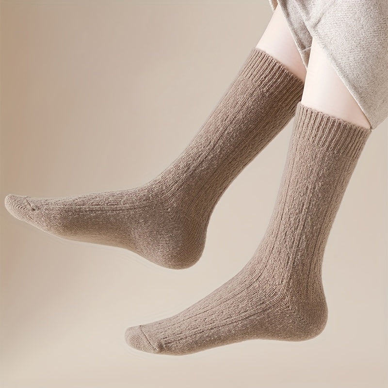 7 Pairs Soft Mid Tube Socks Women's Stockings