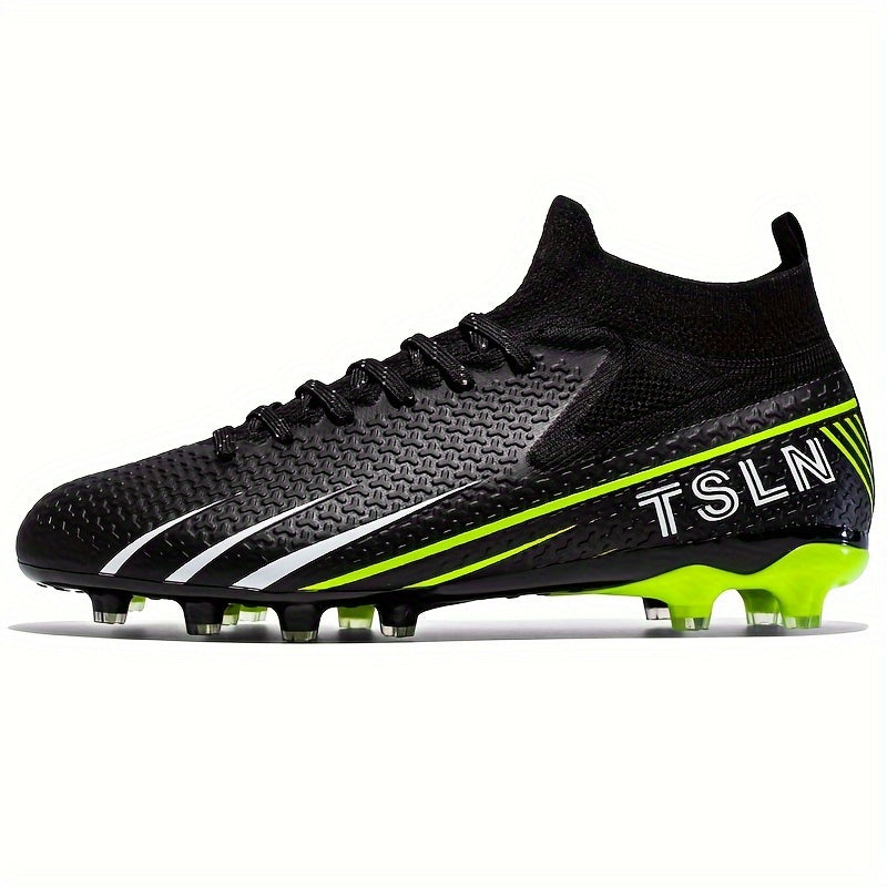 Boy's High Top Spiked Football Cleat - Non Slip and Breathable