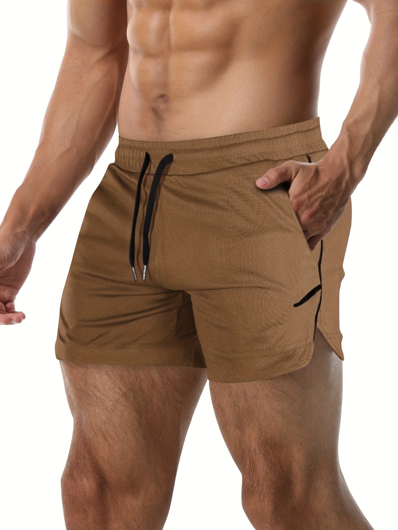 Stretchy Men's Workout Shorts for Fitness & Bodybuilding