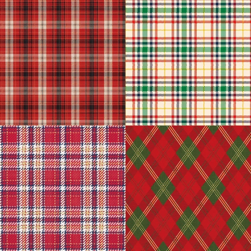 Festive Plaid Pattern Paper for DIY Crafts