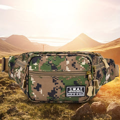 Men's Camouflage Waist Bag Mobile Phone Bag for Outdoor Sports