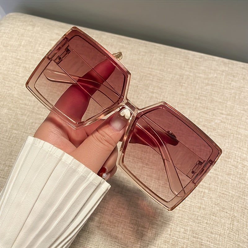 Square Oversized Sunglasses for Women Rectangular Lens
