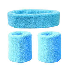 2pcs Sweat Absorbing Wrist & Head Bands for Outdoor Sports
