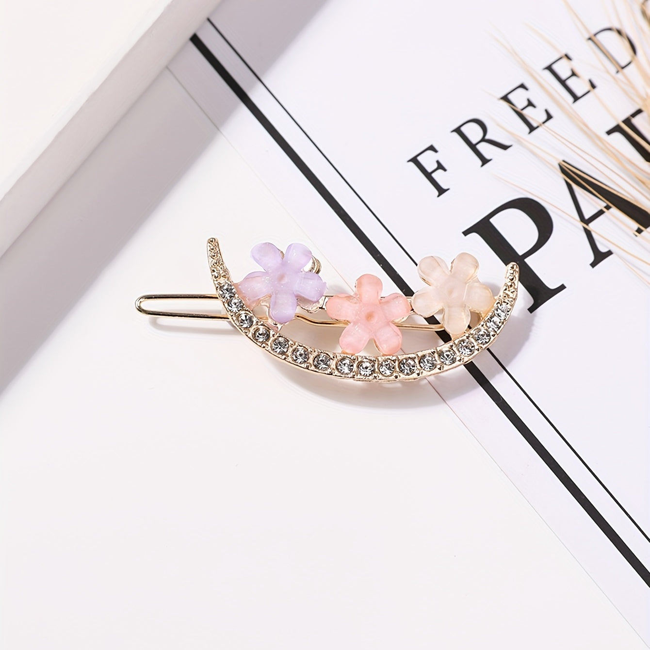 Small Flower Rhinestone Hair Clip Side Clip Non-slip Head Jewelry