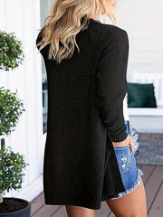  Casual Cardigan Women's Solid Open Front Cardigan