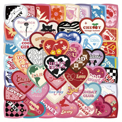 50pcs Love Heart Graffiti Stickers for Suitcases Laptop Helmet Scrapbook DIY