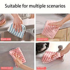 10pcs Microfiber Towels Reusable Cleaning Towels for Kitchen Bathroom Car Window
