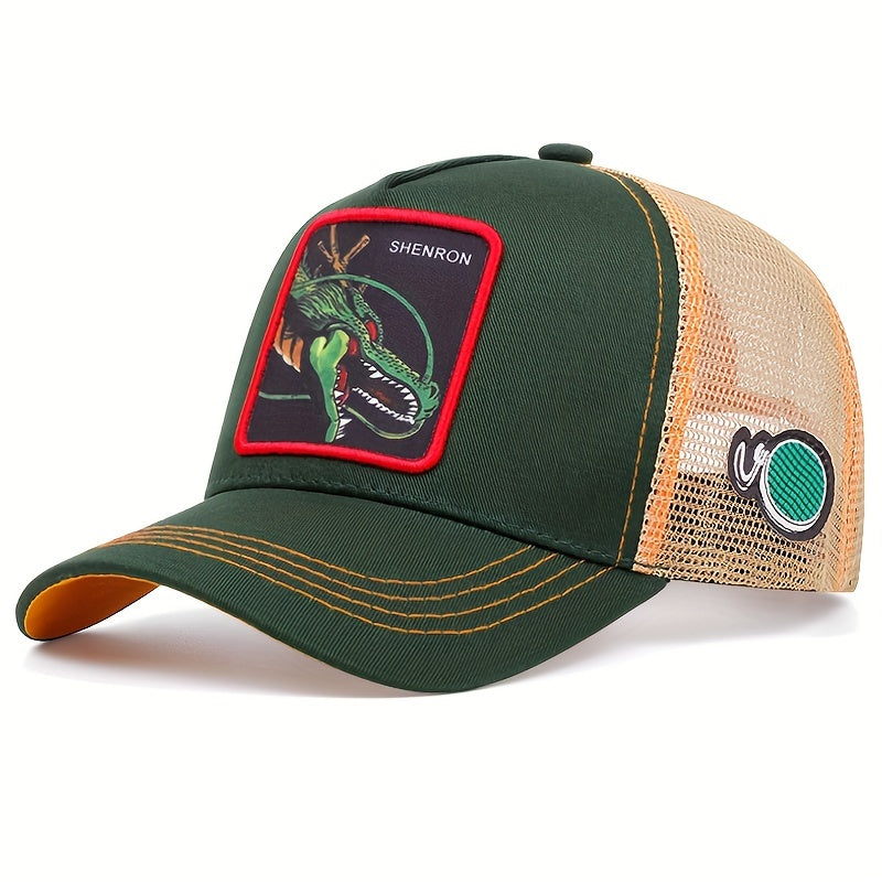Dragon Cartoon Baseball Cap Casual Mesh Breathable Hat