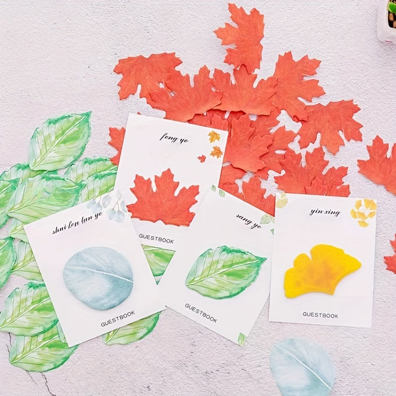 Fresh Leaf Sticky Notes, Tearable Notepad, N Times Sticky Mes