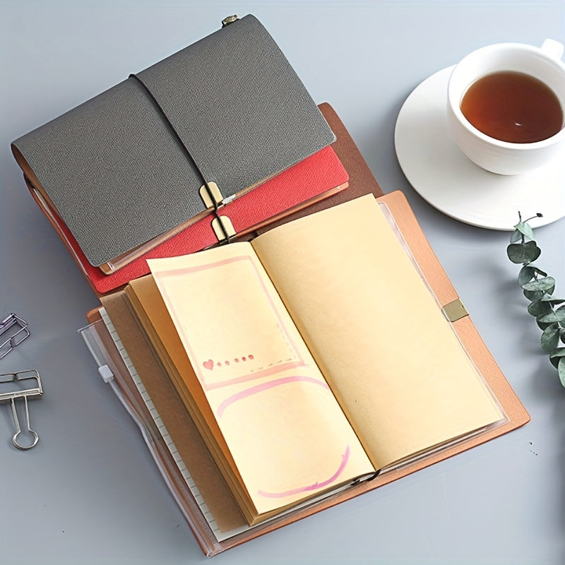 A6 Creative Notebook Travel Book Card Storage Bag Brown Paper 96 Sheets