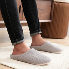 Men's Cozy Fuzzy Slides Soft Slippers Plush Comfy Non-slip Home Shoes