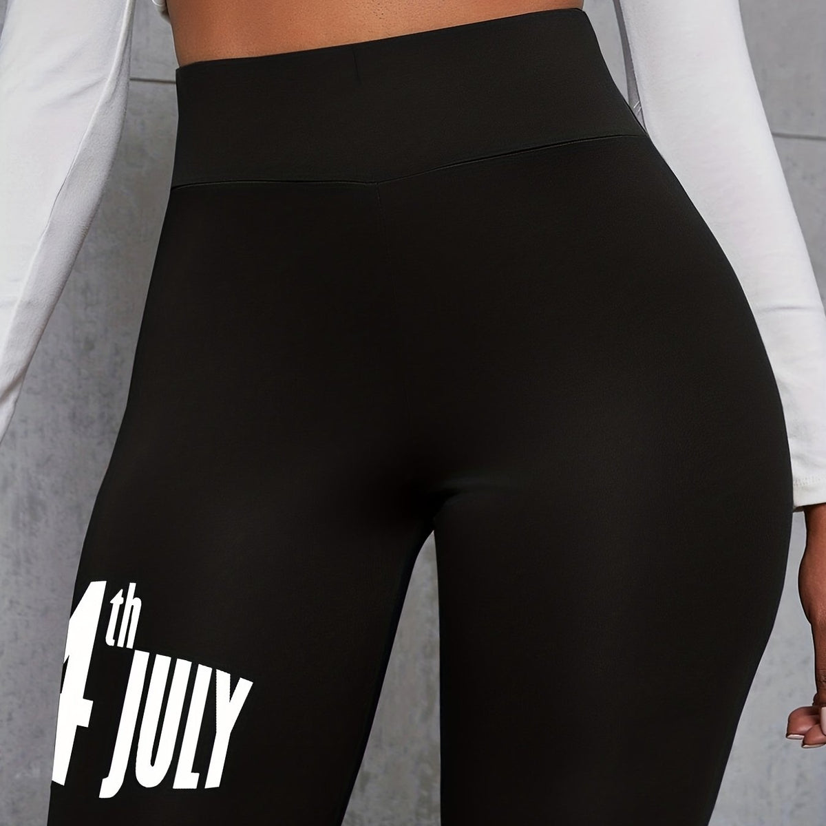 Date Print High Rise Biker Shorts Women's Plus Size
