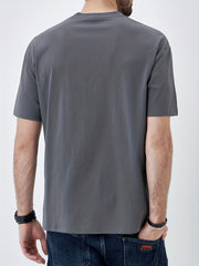 Cotton Fist Print Men's Graphic Crew Neck T-Shirt for Summer