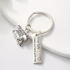 London Bus Keychain Metal Key Ring Purse Bag Car Charm Souvenir Gift