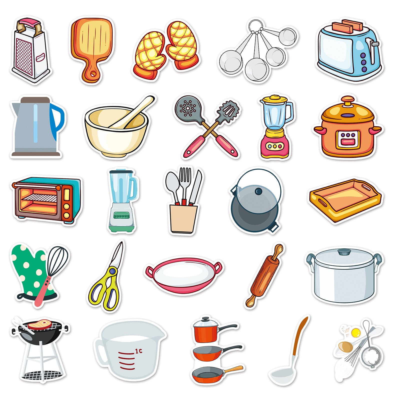 50 Fun Vinyl Stickers for Kitchenware & More