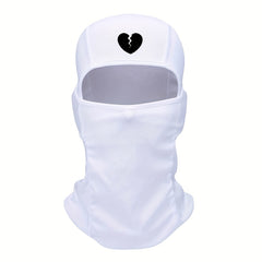 Heart Broken Print Balaclava Outdoor Sports Mask