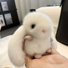 Mink Rabbit Bag Pendant High end Gift Car Keychain Halloween decor