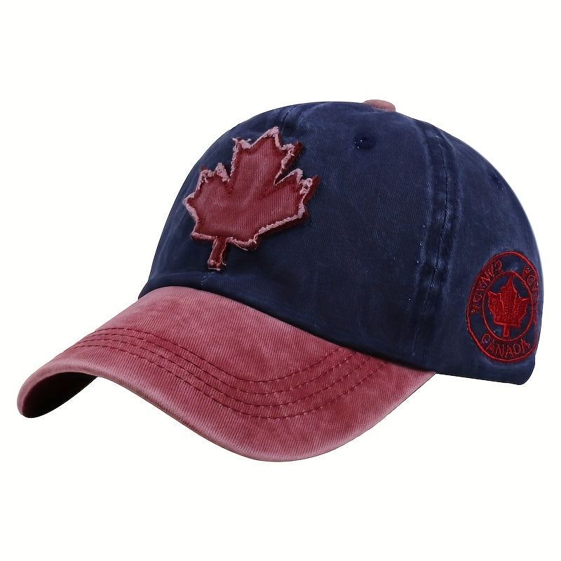 Maple Leaf Baseball Cap Washed Duck Cap Spring Summer Outdoor Hat