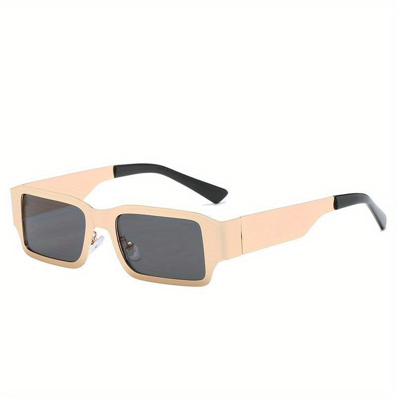 Square Metal Frame Sunglasses For Women Men Tinted Lens Glasses UV400