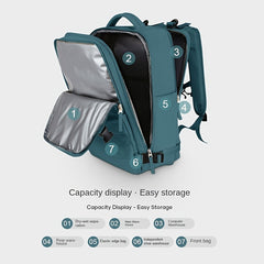 Functional Travel Backpack Large Capacity Laptop Rucksack